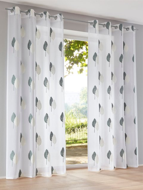 Dekostore Heine Home in Grün, semi-transparent, 100% Polyester - Bild 1
