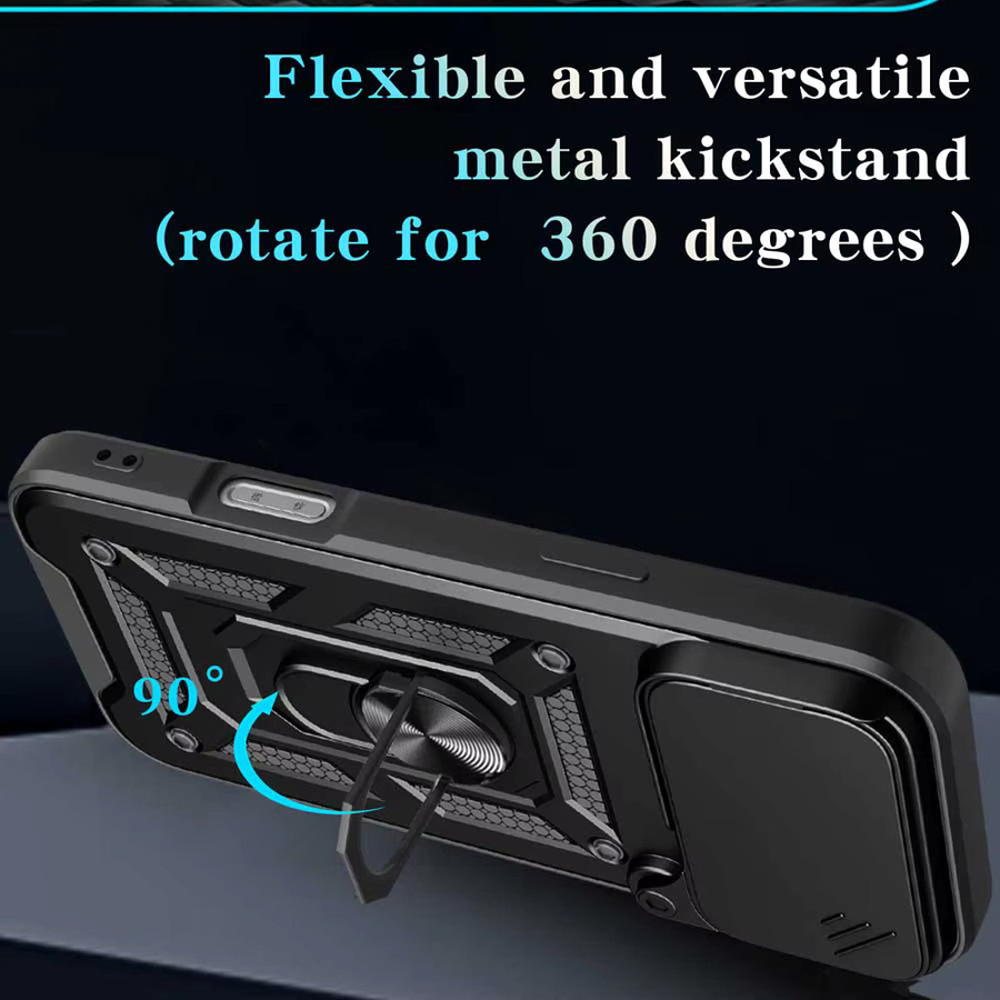 Stoßfeste CYYWN Schutzhülle für iPhone 17 Pro Max, iPhone 17 Pro und iPhone 17 Air mit Auto-Halterung und Kameraschutz in Schwarz - Bild 4