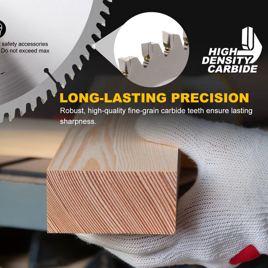CMCP TCT Kreissägeblatt aus Hartmetall für Holz und Kunststoff, Durchmesser: 165 mm, 48 Zähne, Farbe: Silber - Bild 4