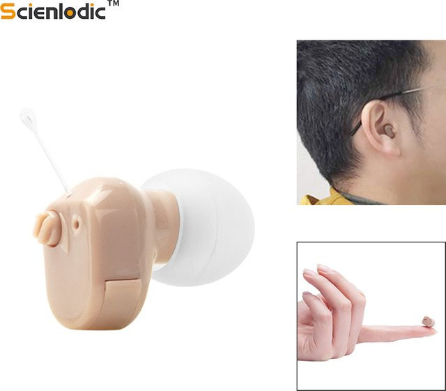 XceeFit Mini Unsichtbarer Hörgerät Sound Verstärker in Beige mit einstellbarer Tonregelung für Senioren und Gehörlose - Bild 1