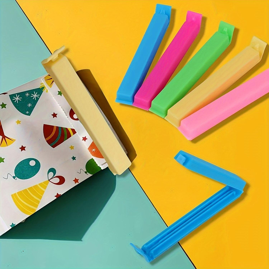 TodayDeal Chip-Clips aus Kunststoff für Lebensmittelbeutel, 10 Stück, Mehrfarbig - Bild 2