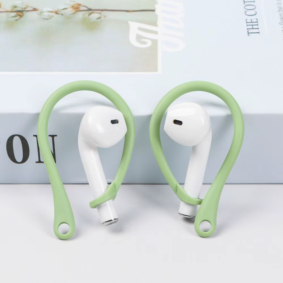 Sports chutz Silikon Kopfhörer Halter Secure Fit Anti-Lost Ohrhaken für Apple AirPods 1 2 3 Pro in Grau - Bild 3