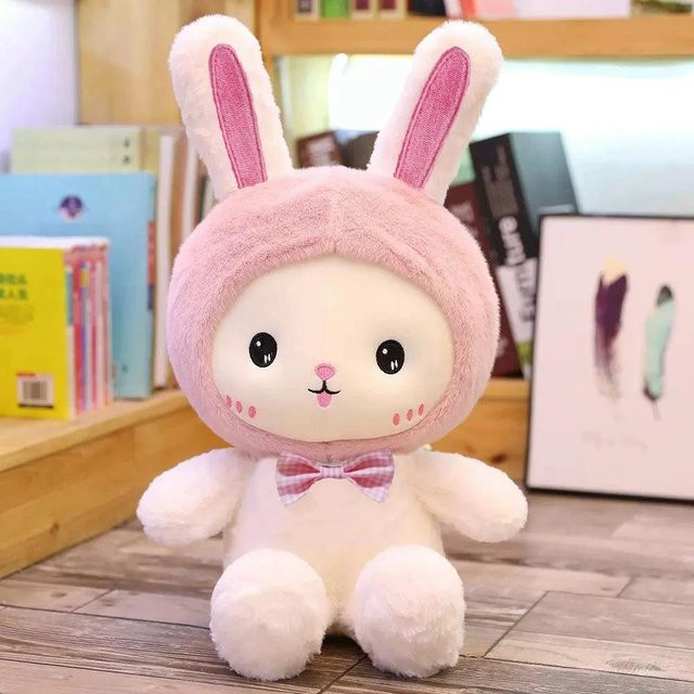 2-teiliges Set Kaninchen und Bär Plüschtiere 25 cm - Bild 1