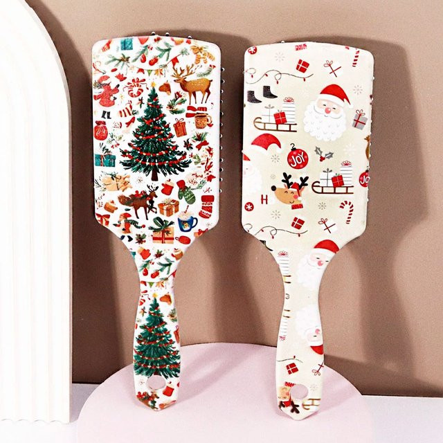 Luftkissenkamm mit Weihnachtsmotiv, Nylonborsten, für Echthaarperücken - Bild 1