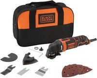 Black+Decker Multifunktions-Werkzeug MT300SA2 in Schwarz-Orange mit Segmentklinge, Schaber, Schleifpad und Adapter - Bild 1