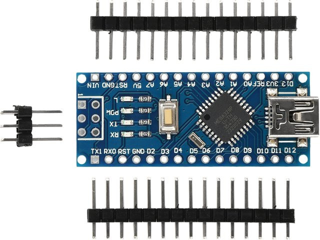 diymore Nano 3.0 Controller mit Bootloader, ATmega328P, USB-C Anschluss, 16 MHz, Blau - Bild 1