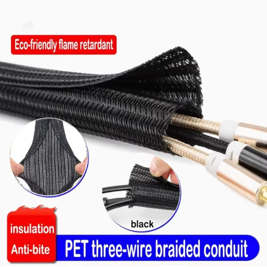 XIKCU Erweiterbare Kabelschutzhülle aus PET Nylon in Schwarz, 13 mm und 19 mm, hochtemperaturbeständig und verschleißfest - Bild 5