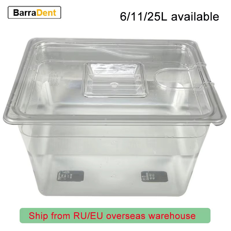 BarraDent Sous-Vide-Kocherbehälter mit Deckel und abnehmbaren Trennwänden, transparent, 25L - Bild 4