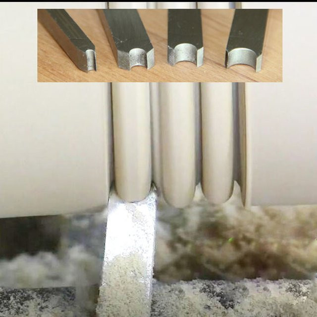 LISM Hohlmesser aus Edelstahl für die Holzbearbeitung, Hochgeschwindigkeitsstahl-Trommelmesser und Rundmesser für das Drechseln von Hartholz, Farbe: Silber - Bild 1