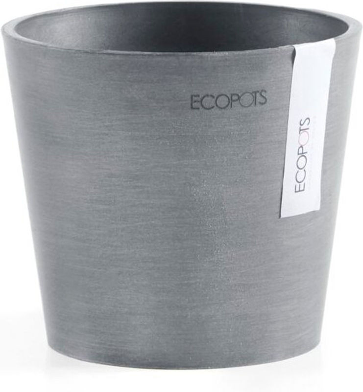 Ecopots Amsterdam 13 Blumentopf in Grau Taupe Meliert für Innen- und Außenbereich, Durchmesser: 13 cm, Höhe: 11,4 cm - Bild 1