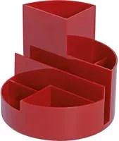 MAUL Stifteköcher Rundbox Rot aus Kunststoff, Höhe: 14,0 cm, Durchmesser: 12,5 cm - Bild 1
