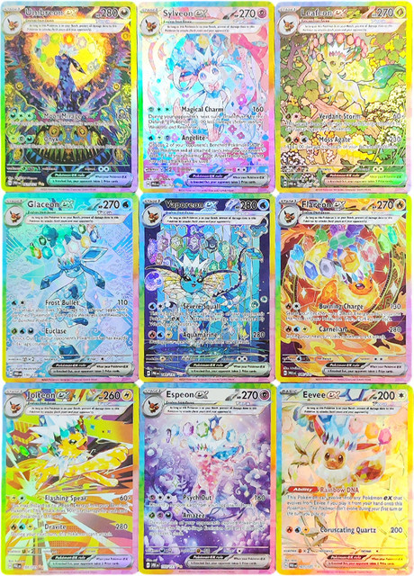 Bandai Pokémon Prismatic Evolutions Espeon Leafeon Sylveon Jolteon Flareon Umbreon EX, Sammelkarte, Englisch - Bild 1