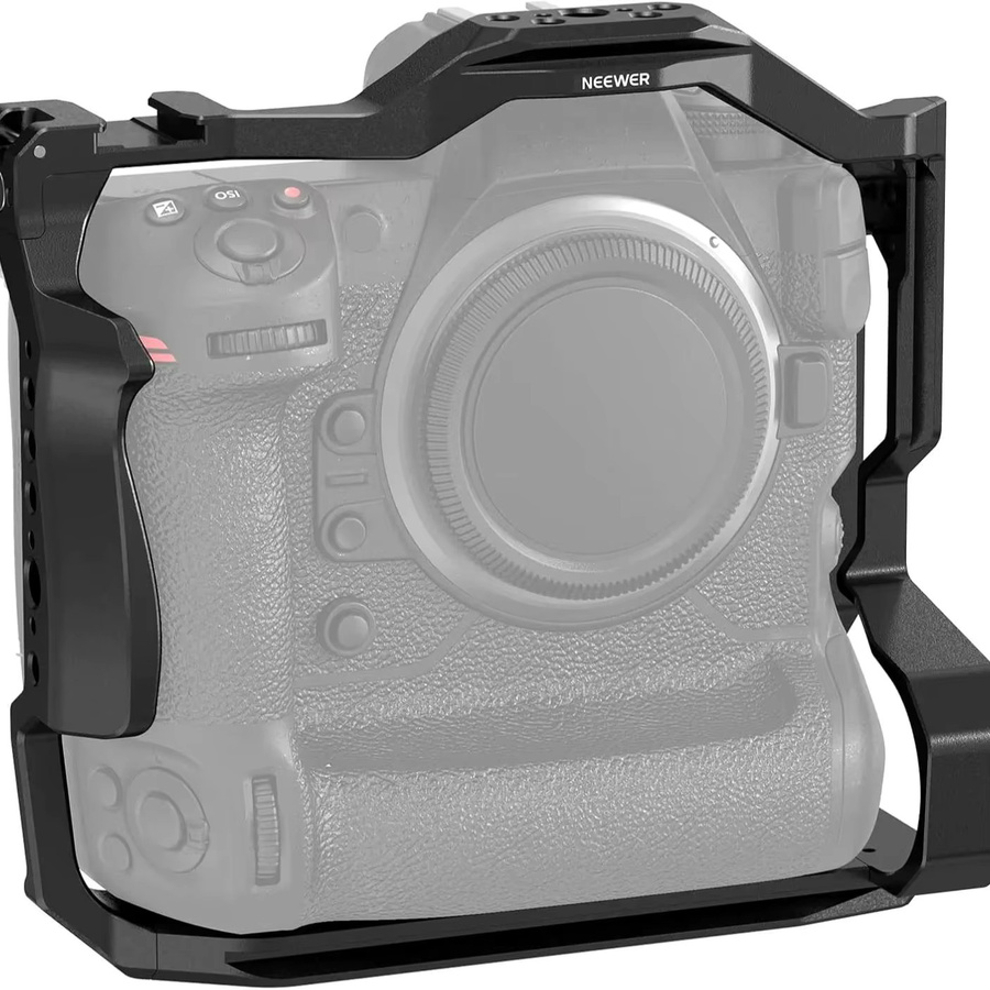 NEEWER Kamerakäfig-Rig Videoring-Kamerastabilisator aus Aluminiumlegierung mit Kaltschuh in Schwarz für Nikon Z9 - Bild 5