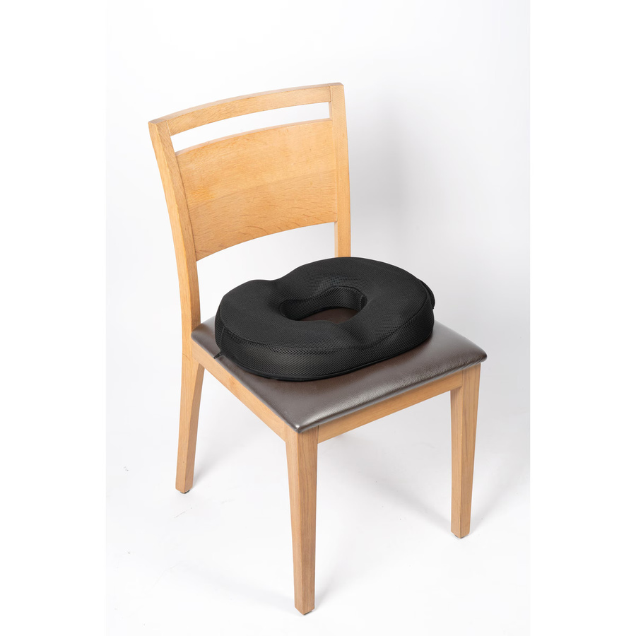 Gel-Sitzring von MODERNE HAUSFRAU in Schwarz mit Memory-Foam, kühlender Funktion und abnehmbarem Bezug für Erwachsene - Bild 2