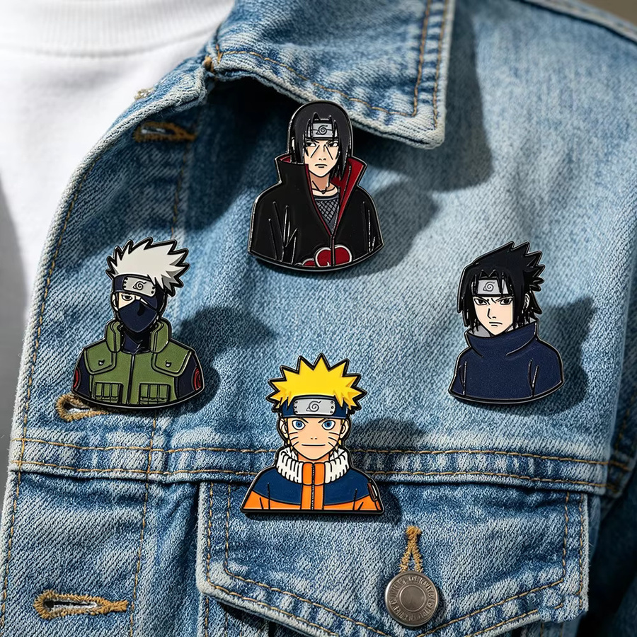 Bandai Anime-Figuren-Emaille-Pins, 4-teiliges Set, Metall, Bunt / Mehrfarbig - Bild 3