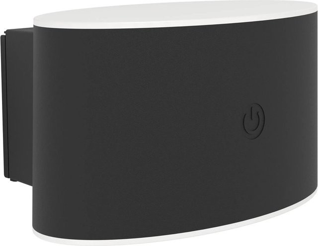 EGLO Außen-LED-Wandleuchte VALGIANO in Schwarz, ovale Up-Down-Leuchte mit Touch-Funktion, IP44, dimmbar - Bild 1