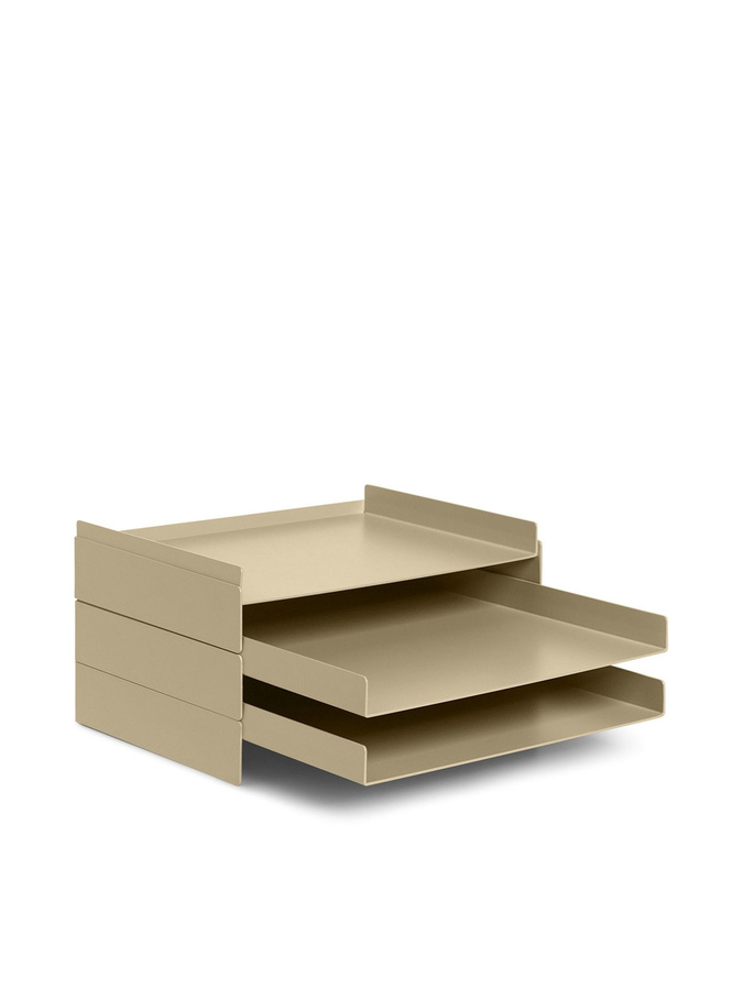Ferm Living 2x2 Organiser Letter Tray aus Metall in Beige - Bild 2