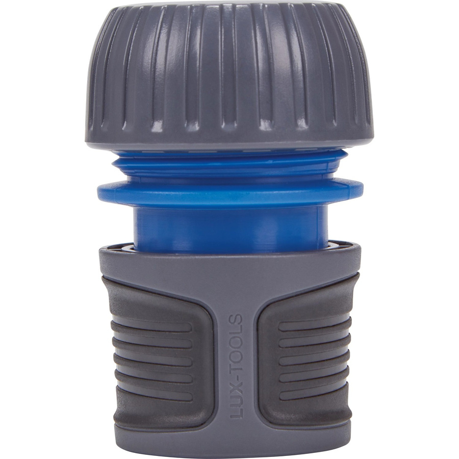 LUX-TOOLS Schlauchstück mit Wasserstopp und Flow Control, 19 mm (3/4 Zoll), Grau - Bild 2