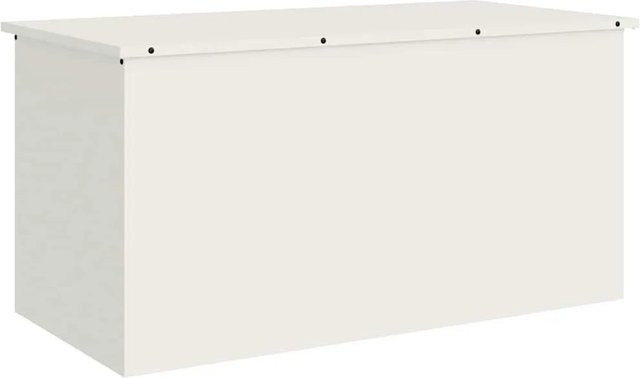 vidaXL Außenlagerbox aus Stahl in Weiß für Garten und Terrasse B/T/H: 100 x 50,5 x 50 cm - Bild 1