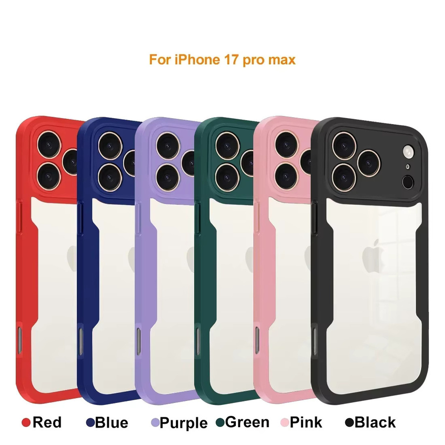 Stoßfeste 360 Grad Dual-Schicht Schutzhülle für Apple iPhone 17 Air 16 15 14 13 12 11 Pro Max Plus in Transparent und Blau mit voller Abdeckung aus TPU - Bild 3