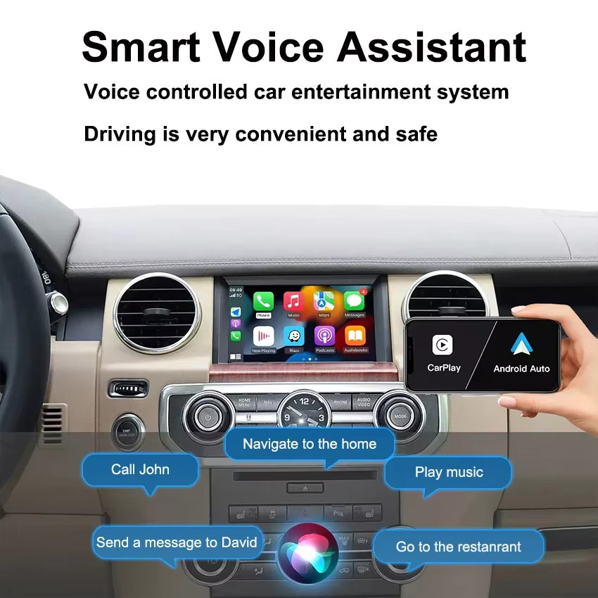 AUTOABC Drahtloser CarPlay und Android Auto Adapter für Land Rover Discovery 4 (2011-2016) mit Bosch System und Kamera-Unterstützung, Schwarz - Bild 3
