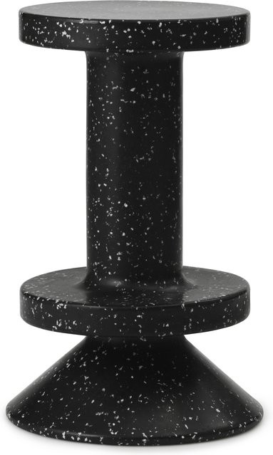 Normann Copenhagen Bit Barhocker in Schwarz aus recyceltem Kunststoff mit pixelierter Oberfläche - Bild 1
