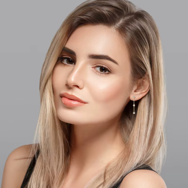 IOGOU Ohrringe, Moissanit, 925 Silber, Damen - Bild 3