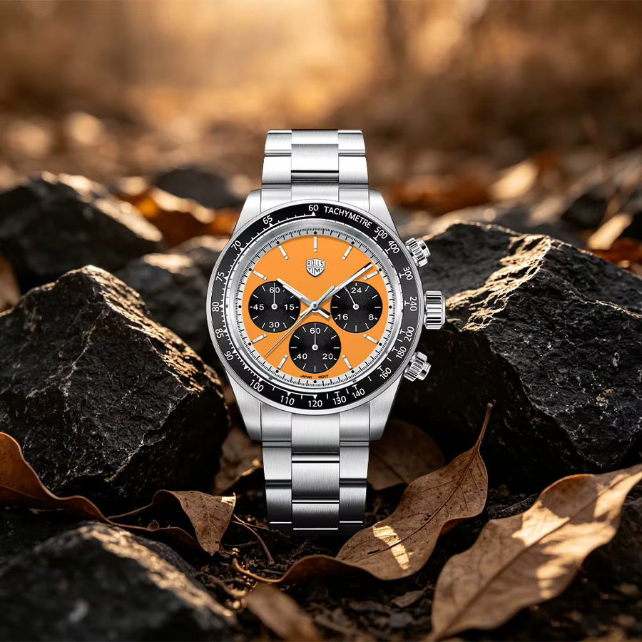 RollsTimi Chronograph, Quarz, Edelstahl, Saphirglas, Herren - Bild 2