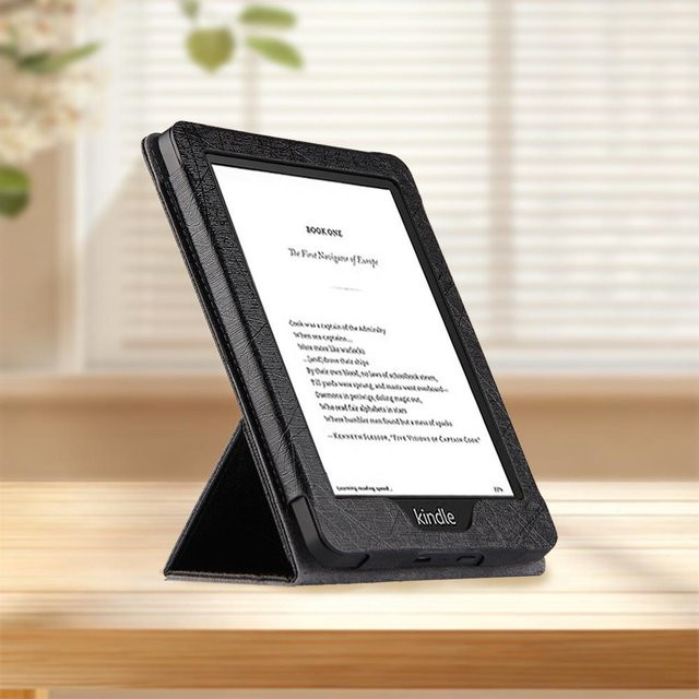 Amazon Kindle 7. Generation Leder Klapphülle WP63GW in Schwarz - Bild 1