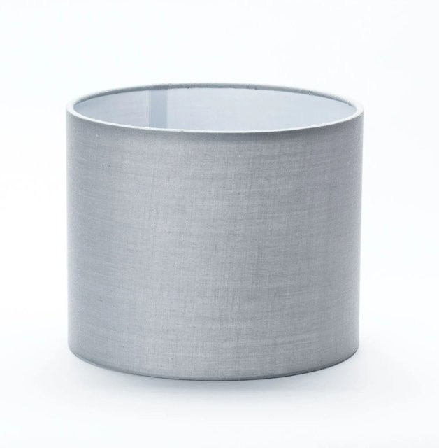 Orion Lightstyle Lampenschirm aus Stoff in Grau, Zylinderform, Durchmesser: 20 cm, Höhe: 16,5 cm, für E27 - Bild 1