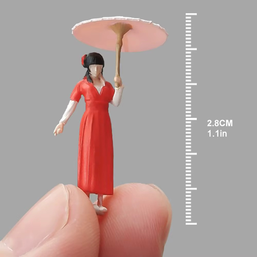 Kicarmod Das Mädchen mit dem Regenschirm, Modellfigur, Maßstab 1:64, Einzelfigur - Bild 2