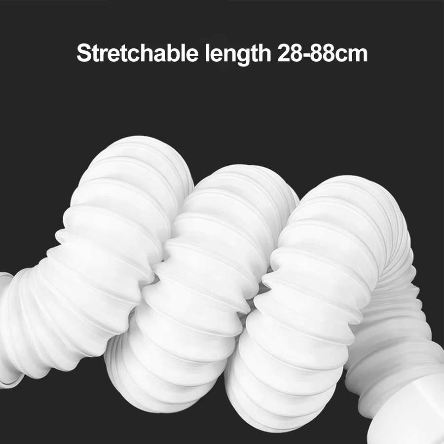 VIBRATITE Ausziehbarer Abflussrohr-Schlauch für Küchenspüle und Waschbecken, G1-1/2 Zoll, Länge: 28–88 cm - Bild 3