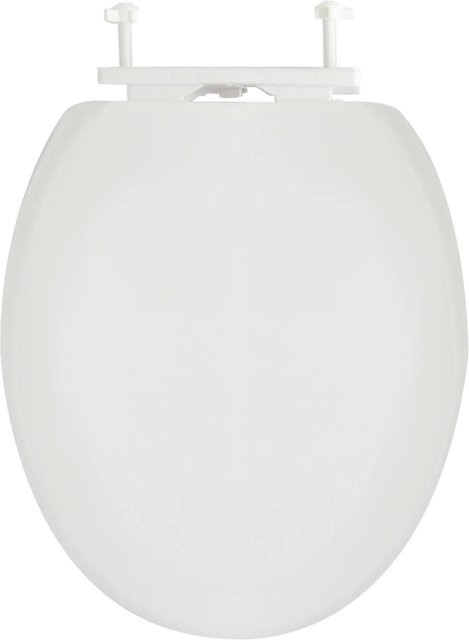 MSV WC-Sitz aus Kunststoff in Weiß, oval, B/T/H: 44 x 36 x 5 cm - Bild 1