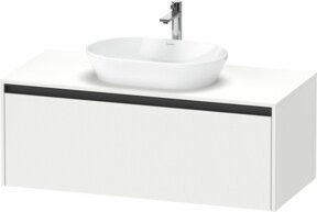 Duravit Waschtischunterschrank Ketho.2 in Weiß, wandhängend mit einem Ausschnitt, B/T: 120 x 55 cm - Bild 1