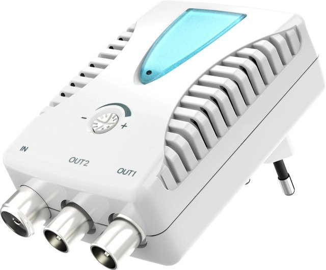 Hama BK/CATV-Verstärker für 2 Geräte in Weiß - Bild 1