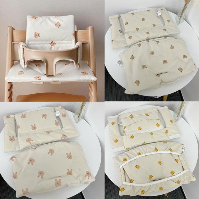 OOTDTY Hochstuhl Kissen Set für Stokk, Waschbare Sitzkissen und Rückenpolster für Babys - Bild 1