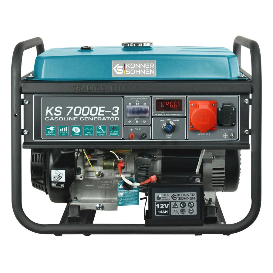 Könner & Söhnen Benzin-Generator KS 7000E-3 in Blau aus Stahl - Bild 2