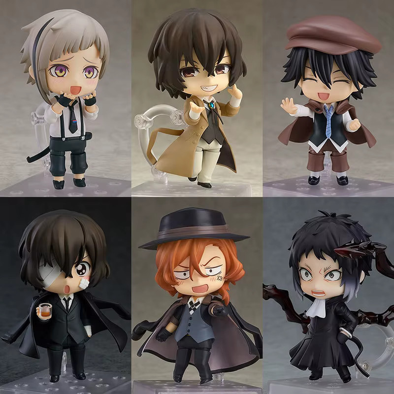 Bandai Bungo Stray Dogs Chibi Actionfigur Multicolor mit austauschbaren Gesichtern und Display-Ständer - Bild 1