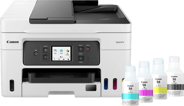 Canon MAXIFY GX4050 Inkjet-Multifunktionsdrucker in Weiß inklusive einem Satz Tintenflaschen mit Wi-Fi, Drucken, Scannen, Kopieren und Faxen - Bild 1