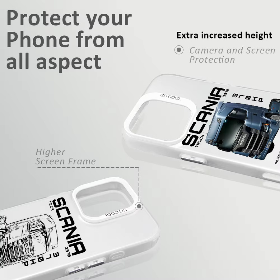 TURCK CAR COOL-S-ScaniaS Handyhülle für iPhone 16 15 14 13 12 11 Plus Pro Max in Mehrfarbig Aurora Laser stoßfeste Schutzhülle - Bild 4