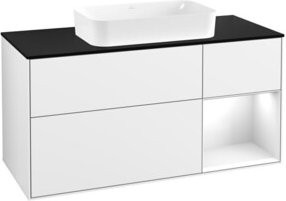 V&B Waschtischunterschrank Finion in Weiß glänzend lackiert, B/T/H: 120 x 60 cm - Bild 1