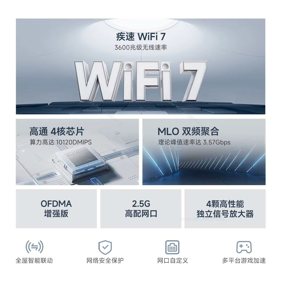 Xiaomi Router BE3600 WiFi 7 Dualband Router mit Qualcomm Quad-Core und Gaming-Beschleunigung in Weiß - Bild 2
