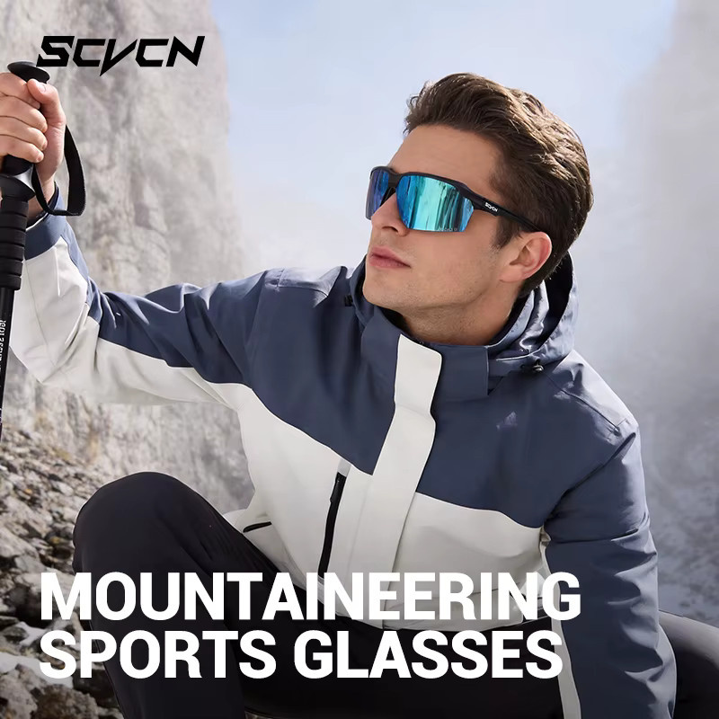 SCVCN Sportsonnenbrille, Herren, Vollrand, Schwarz, Kunststoff, polarisiert - Bild 3