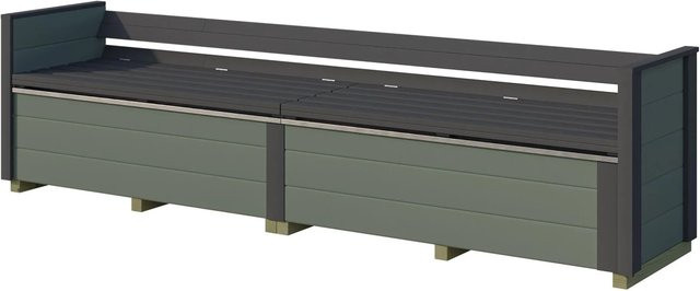 Weka Sitztruhe Killarney für den Garten in Grau-Grün, Breite: 235 cm - Bild 1