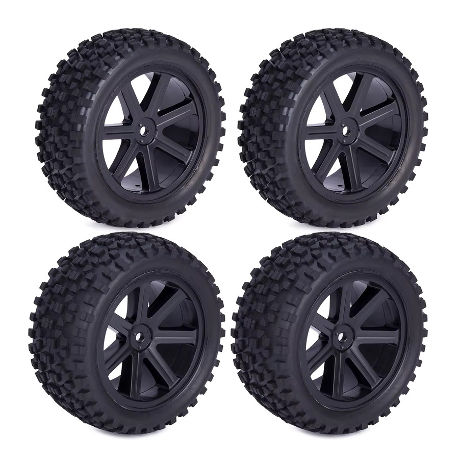 MALOM RC Offroad Buggy Räder Reifen 12mm Hex Naben 1/10 Maßstab Black - Bild 3