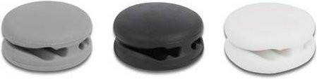 Delock Kabel-Halteclips aus Thermoplast in Schwarz, Grau und Weiß, 1 Set, Artikel 18339 - Bild 1