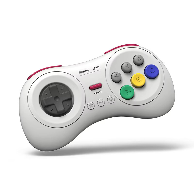 8Bitdo M30 Bluetooth-Gamepad im Sega Genesis Mega Drive Stil für Nintendo Switch OLED, PC, MacOS und Android, Weiß - Bild 2