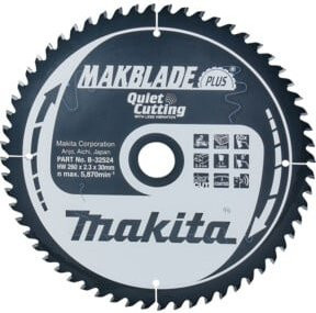 Makita MAKBLADE B-32524 Hartmetall Kreissägeblatt für Kappsägen, Farbe: Silber, Durchmesser: 260 mm, Bohrung: 30 mm, Zähneanzahl: 60 - Bild 2