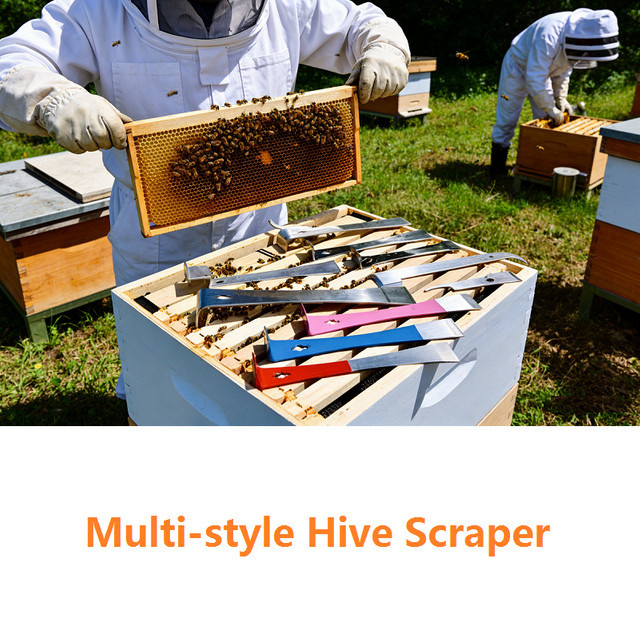 GREENVIVE Bienenstockschaber aus Edelstahl im 2er-Set, J-Haken Bienenrahmenheber und Honigschabermesser für die Imkerei - Bild 1