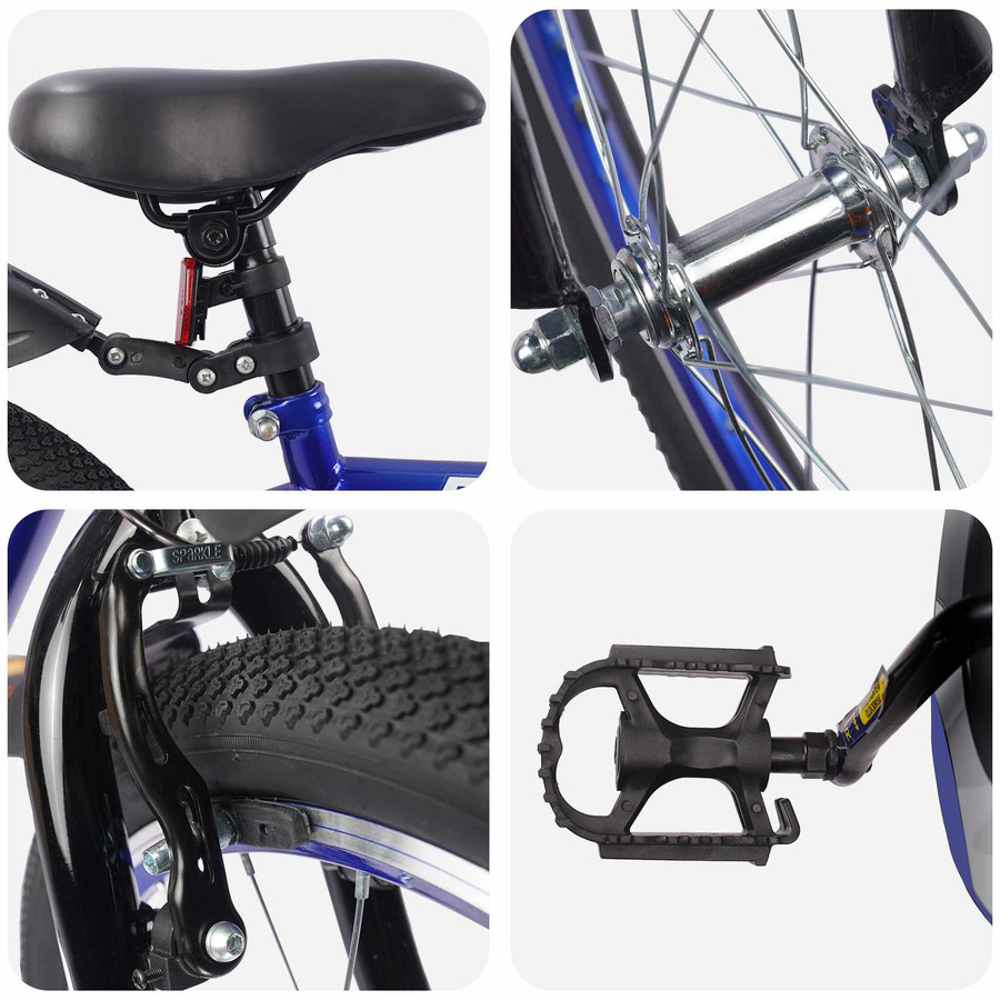 vidaXL Kinderfahrrad 18 Zoll Dunkelblau für 5-7 Jahre - Bild 3